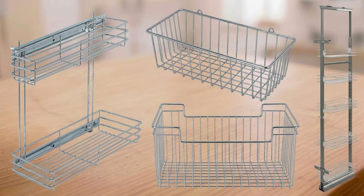 Accessori armadi cucine cestelli estraibili dispensa cestini colonne