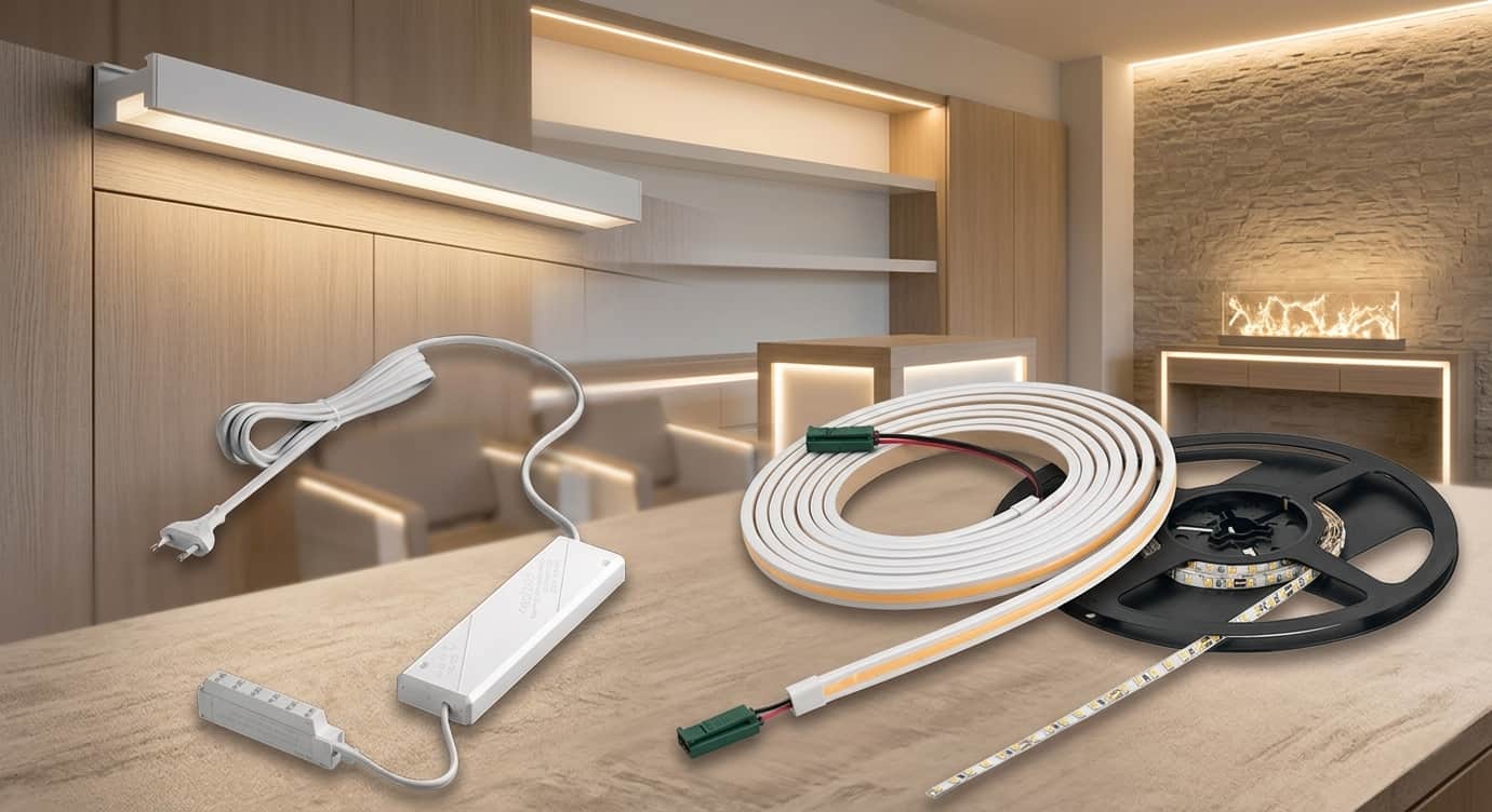 Illuminazione mobili led moderni stile strisce alimentatore