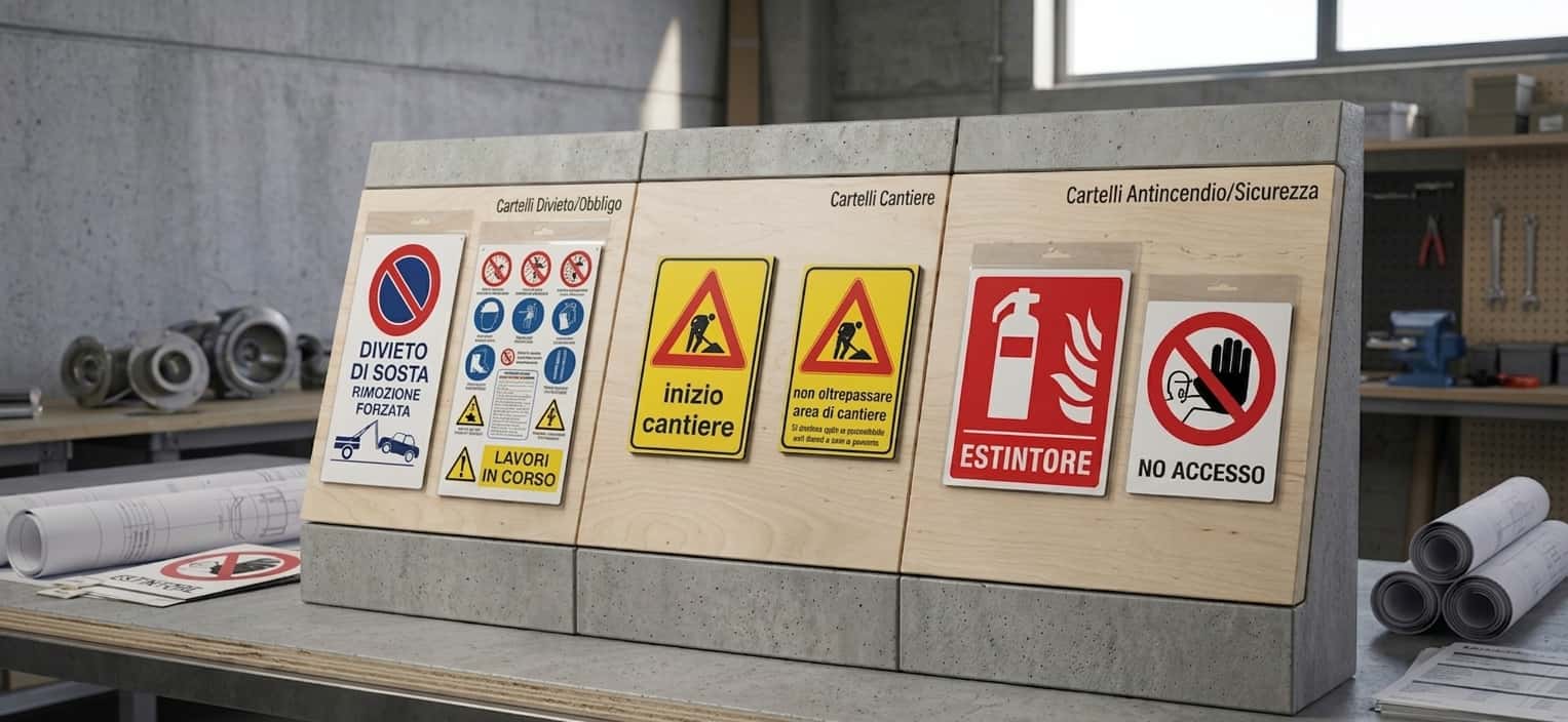 Segnaletica aziendale cantiere cartella sicurezza