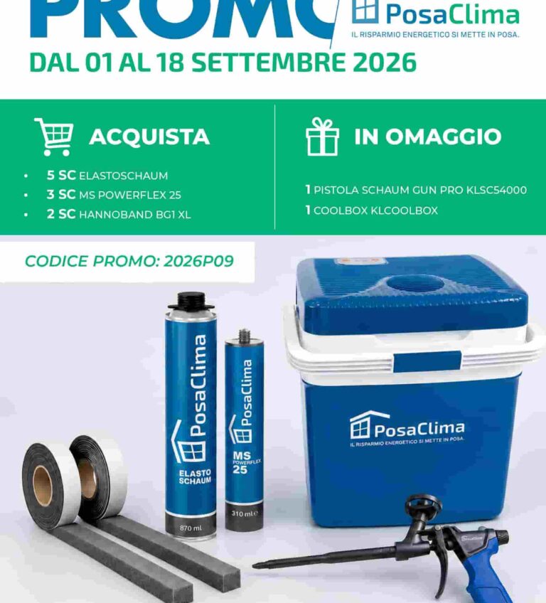 La promozione Posaclima&reg; di Settembre: acquista, risparmia, ricevi in omaggio