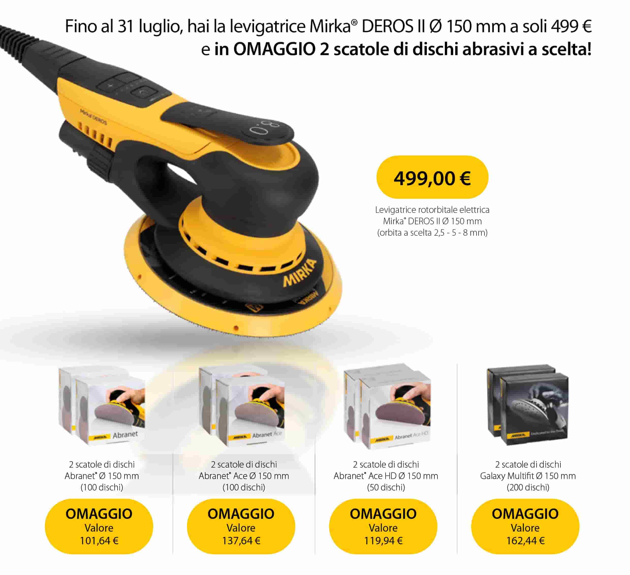 Levigatrice rotorbitale Mirka DEROS II